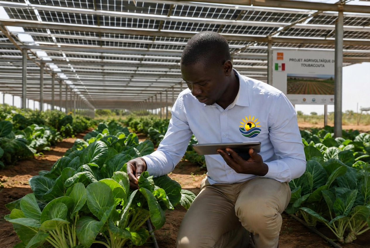 Agrivoltaïsme combinant cultures et panneaux solaires